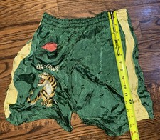 1950s Vintage Okinawa Souvenir Satin Shorts Sukajan Tiger USAF Japan picture