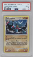 2009 Pokemon Platinum Arceus Toxicroak Holo Foil #11 PSA 9 Mint picture