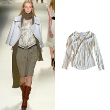 Vintage Chloé 2005 A/W by Phoebe Philo Silk Blend Striped Shirt picture