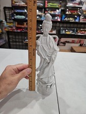 Vintage White Porcelain Standing GuanYin Kwan Yin Blanc de Chine, 11-1/2