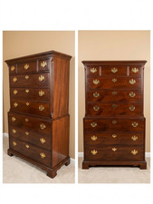 VIntage Thomasville cherry  Highboy Dresser & Lowboy dresser set   Circa 1980s picture