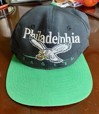 Vintage Philadelphia Eagles SnapBack Hat | Black & Kelly Green | Classic Logo picture