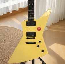 James Hetfield Cream Electric Guitar Mahogany Body Black Part HH Pickups picture