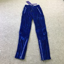 Guapi Pants Mens 28 Blue Velvet Limited Edition Biker Moto Zipper 705490-99 picture