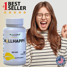 HALLHAPPY - Mood, Anxiety & Stress Support - Emotional Well-being - 60 Capsules picture