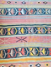 Gorgeous Vintage Konya Anatolian Wool Kilim Rug Runner (455 cm x 106 cm) picture