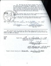 Curt Flood Amos Otis PSA DNA Signed 1989 Senior League Contract Autograph picture