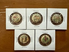 1910 Comic Cigarette Pinback Lot Of 5 Signed CMM TEP R. Goldberg Tokio Hassan picture