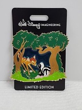 Disney Bambi & Flower 80th Anniversary LE 250 Stained Glass Pin WDI New picture