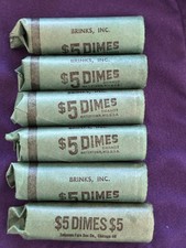 6 Roosevelt and Mercury Dimes 1964-1940's-stored away for yearsNOTSOLDASLOT picture
