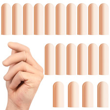 20 Pcs Gel Finger Cots - Reusable Silicone Finger Protectors & Thumb Cots, Flexi picture