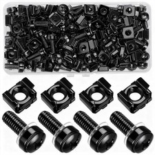 40 Pcs/20 Set Rack Mount Screws and Cage Nuts for Server M6x20MM, black picture
