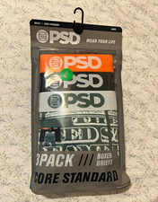 PSD Men’s L Brief Underwear 3-Pack Microfiber Stretch Breathable Graphic picture