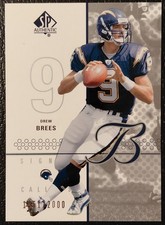 2002 SP Authentic Signal Callers #101 Drew Brees /2000 picture