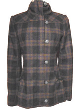 Dubarry of Ireland Betony Tweed Jacket Full Zip Up Plaid Coat EU 34 OR US 4 picture