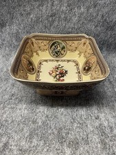 8” Vintage Limoges France Peint à la Main Hand Painted Courting Couple Bowl picture