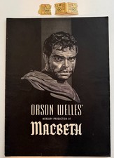 Vintage 1948 Orson Welles MACBETH Movie Program w/Ticket Stubs Great Photos picture