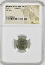 359BC-336BC Greek Ancient Kingdom of Macedon NGC Genuine Coin Philip II Apollo picture