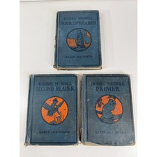 Vintage 1920s Bobbs-Merrill Readers Set Primer Second Fourth Baker School Books picture