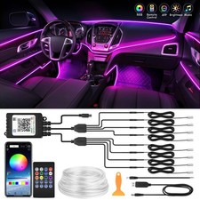 6/8/10 LED Car Interior Strip Lights Atmosphere RGB Neon Ambient Lighting Kit picture
