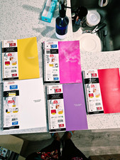 5 Five Star  Subject College Ruled Spiral Notebook 8.5 x 11 Multicolor Solid picture