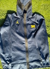 Nike Elite PE Hoodie Men’s Michigan Wolverines Jordan Showtime Hoodie L-Tall picture
