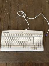 Pentax OS A83 Wired PS/2 Standard Keyboard White QWERTY EN Numeric Keypad picture