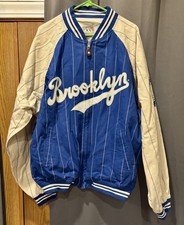 Vintage 90s Mirage Brooklyn Dodgers Reversible Jacket XXL Cooperstown MLB 1955 picture