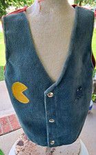 Vintage Pac- Man Velour Fabric Vest picture