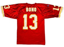 *VTG* Russell 90s Kansas City Chiefs Steve Bono #13 Red Jersey; Made in USA; 44 picture