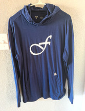 The Floridian Golf Club Levelwear Men’s Medium Navy Hooded Pullover Performance picture