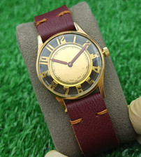 ANTIQUE Venus Skeleton 17 Jewels Swiss Mechanical Hand Winding Gold Tone Watch picture