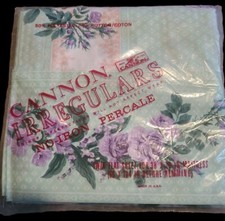 Vtg Cannon Irregular Percale Twin Flat Sheet NOS NEW Floral USA Cottagecore picture