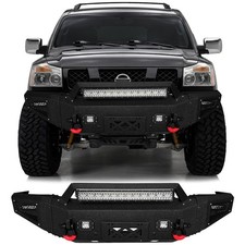 Fits 2004-2007 Nissan Armada Steel Front Bumper with LED Lights and D-Rings picture