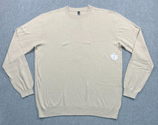 NWT Vuori Fluent Sweater Men's XL Tan Beige Organic Cotton Cashmere Crew Neck picture