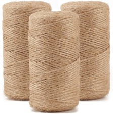 984 FT Natural Jute Twine, Twine String, 3ply Thin Ribbon Hemp Twine, Twine for picture