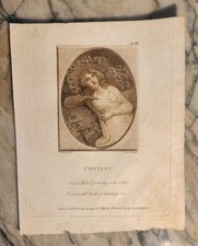 1789 STIPPLE ENGRAVING - Victorian Character Portrait - Content picture