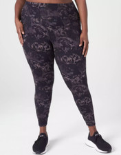 Lane Bryant LIVI Plus 22/24L High-Rise 7/8 Legging Pockets Black Floral Tall NWT picture