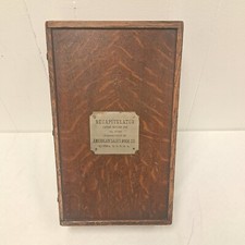Antique American Sales Book Co Oak Receipts Cabinet Recapitulator Country Store picture