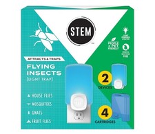 STEM Indoor Fruit Fly Light Trap, 2 Pack Plug-ins and 4 Cartridge Starter Kit picture