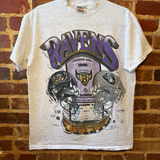 Vintage 1996 Baltimore Ravens Inaugural Game NFL ONEITA T-shirt (Size M) picture