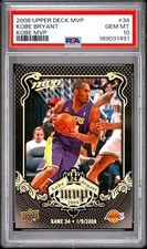 RARE 🔥PSA 10 2008 Upper Deck MVP Kobe Bryant #34 POP/2 picture