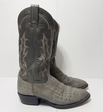 VTG 70s Tony Lama Gold Label 2900 Elephant Print Leather Cowboy Boots 9 Exotic picture