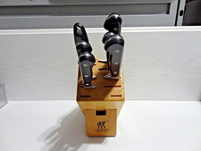 ZWILLING J.A. Henckels Professional -S- 5 pc Knife LOT  Horn  and Block Germany picture