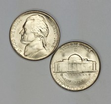 1945 S UNCIRCULATED JEFFERSON NICKEL CHOICE TO GEM BU  35% SILVER picture