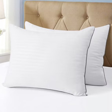 JUSTLET Standard White Pillows | Set of 2 | Down Alternative Soft Breathable New picture