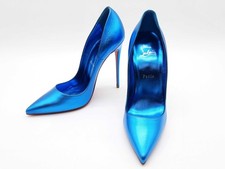 Christian Louboutin So Kate 120 Metallic Blue Heels Size Eu 40 Do0426lrzde picture