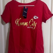 Women's NFL Fanatics Kansas City Chiefs V-Neck Tee - SIZE SMALL picture