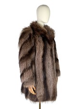 Vintage Real Fur Coat Plush Fur Winter Jacket Women’s Size L picture