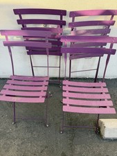 Fermob Purple Foldable Metal Chair Set 4 Bistro picture